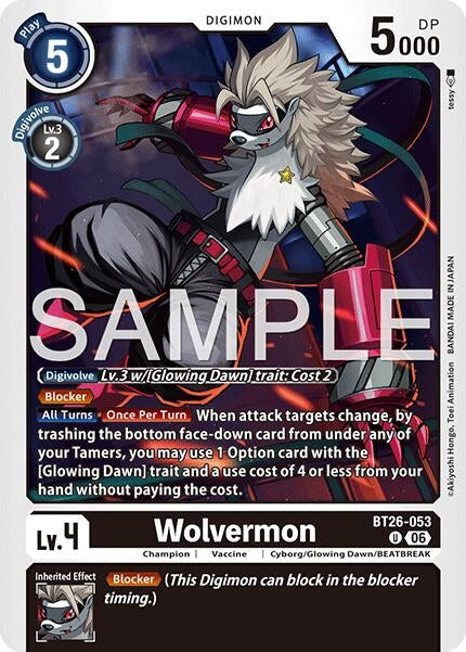 Image for Wolvermon [BT26-053 U] (BT-26) - Digimon Card Game