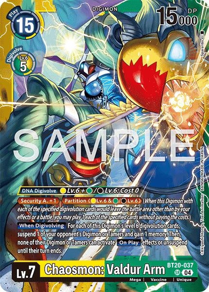 Image for Chaosmon: Valdur Arm [BT20-037 SR] (LM-08) - Digimon Card Game