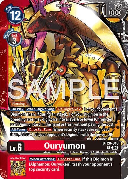 Image for Ouryumon [BT20-018 R] (LM-08) - Digimon Card Game