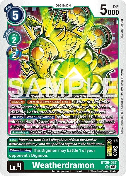 Image for Weatherdramon [BT26-037 U] (BT-26) - Digimon Card Game