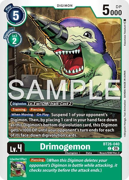 Image for Drimogemon [BT26-040 C] (BT-26) - Digimon Card Game