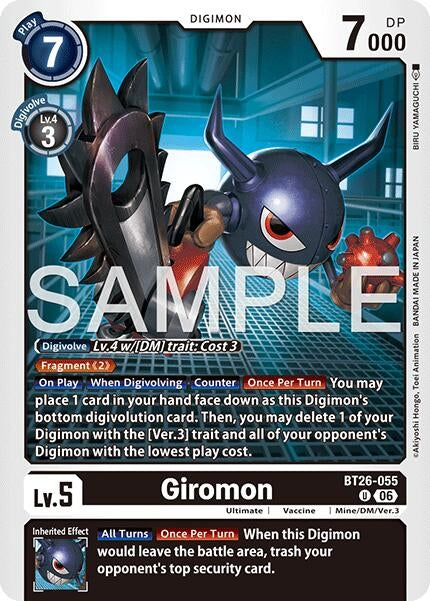 Image for Giromon [BT26-055 U] (BT-26) - Digimon Card Game