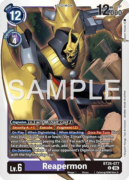 Image for Reapermon [BT26-077 U] (BT-26) - Digimon Card Game