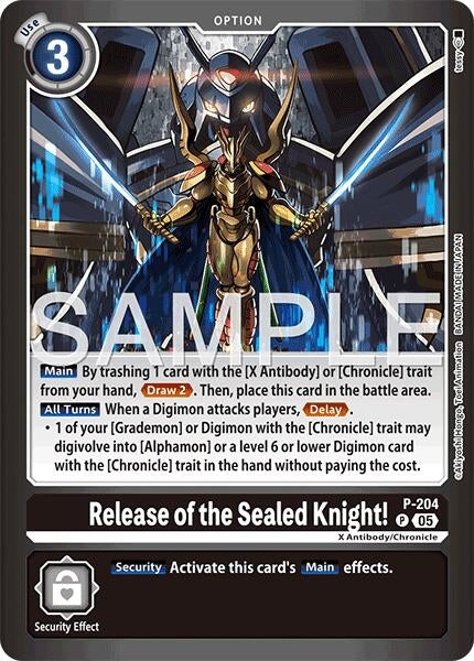 Image for Release of the Sealed Knight! [P-204 P] (LM-08) - Digimon Card Game
