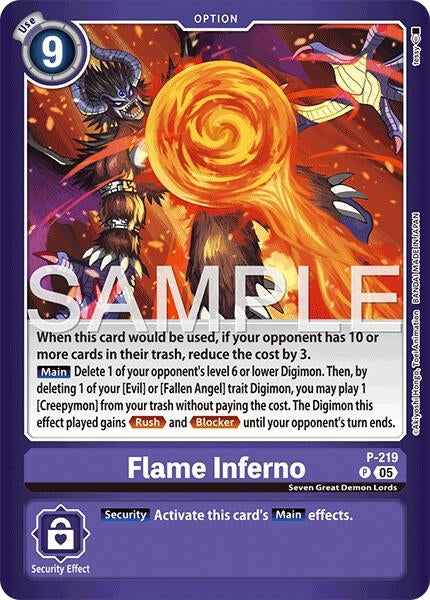 Image for Flame Inferno [P-219 P] (LM-08) - Digimon Card Game