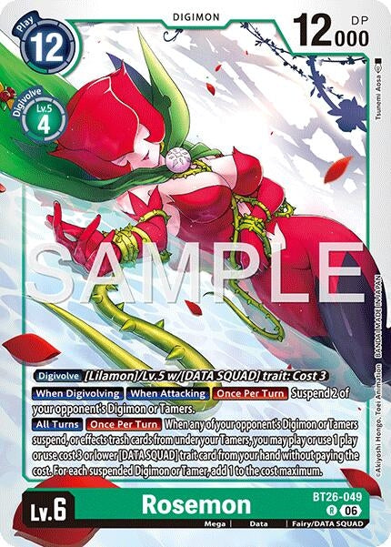 Image for Rosemon [BT26-049 R] (BT-26) - Digimon Card Game