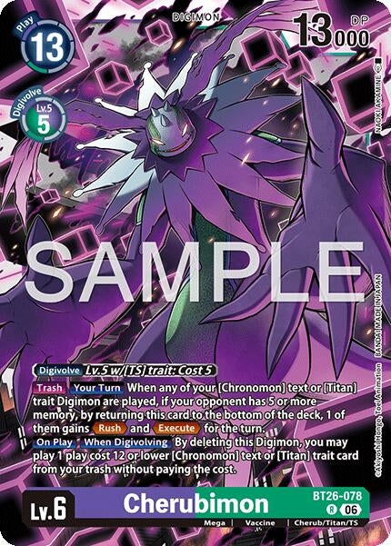 Image for Cherubimon [BT26-078 R] (BT-26) - Digimon Card Game