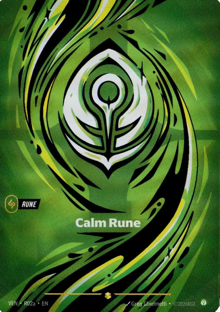 Image for Calm Rune (R02a) [R02a] (VEN) - Riftbound: League of Legends Trading Card Game