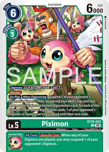 Image for Piximon [BT26-043 C] (BT-26) - Digimon Card Game