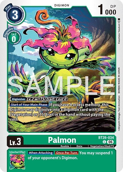 Image for Palmon [BT26-034 C] (BT-26) - Digimon Card Game
