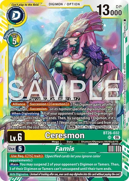 Image for Ceresmon // Famis [BT26-032 SR] (BT-26) - Digimon Card Game