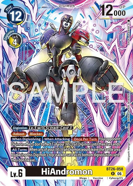 Image for HiAndromon [BT26-058 R] (BT-26) - Digimon Card Game