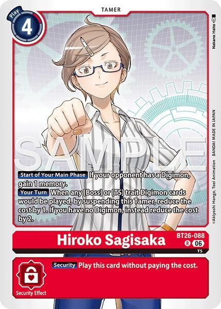Image for Hiroko Sagisaka [BT26-088 R] (BT-26) - Digimon Card Game
