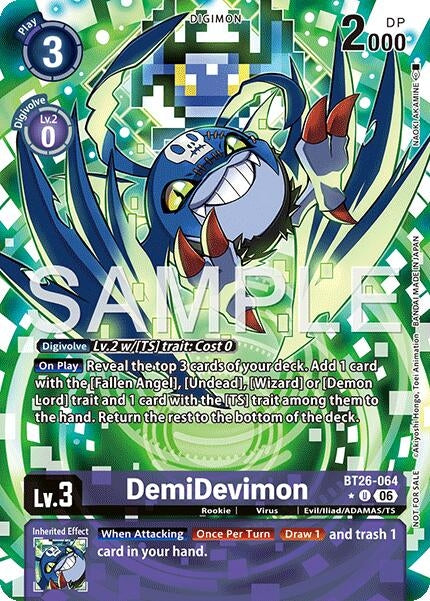 Image for DemiDevimon (Alternate Art) [BT26-064 U] (BT-26) - Digimon Card Game