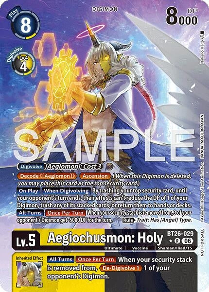 Image for Aegiochusmon: Holy (Alternate Art) [BT26-029 R] (BT-26) - Digimon Card Game
