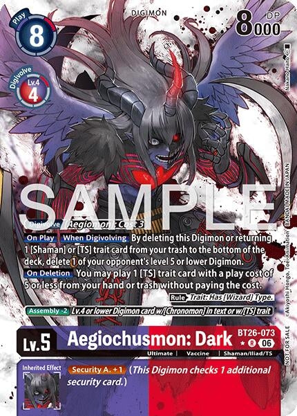 Image for Aegiochusmon: Dark (Alternate Art) [BT26-073 R] (BT-26) - Digimon Card Game