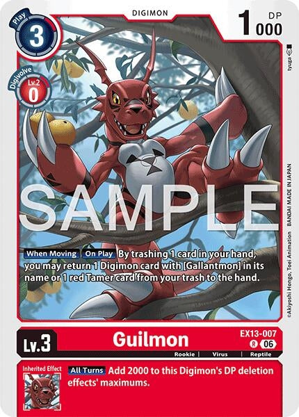 Image for Guilmon [EX13-007 R] (EX-13) - Digimon Card Game