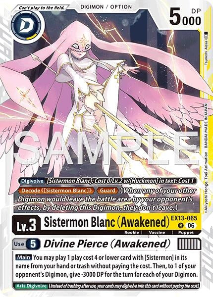 Image for Sistermon Blanc (Awakened) // Divine Pierce (Awakened) [EX13-065 R] (EX-13) - Digimon Card Game