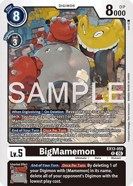 Image for BigMamemon [EX13-059 R] (EX-13) - Digimon Card Game