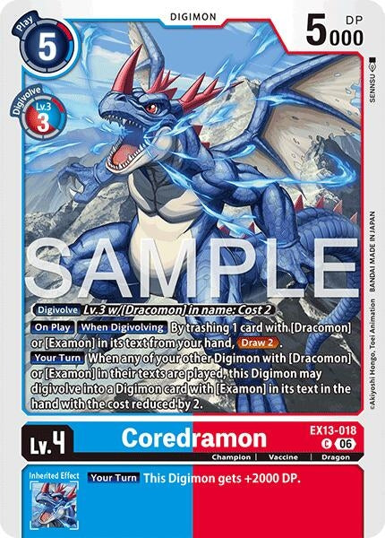 Image for Coredramon - EX13-018 [EX13-018 C] (EX-13) - Digimon Card Game