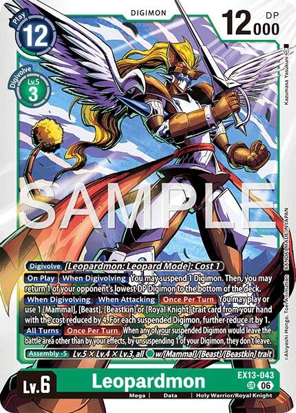 Image for Leopardmon [EX13-043 SR] (EX-13) - Digimon Card Game