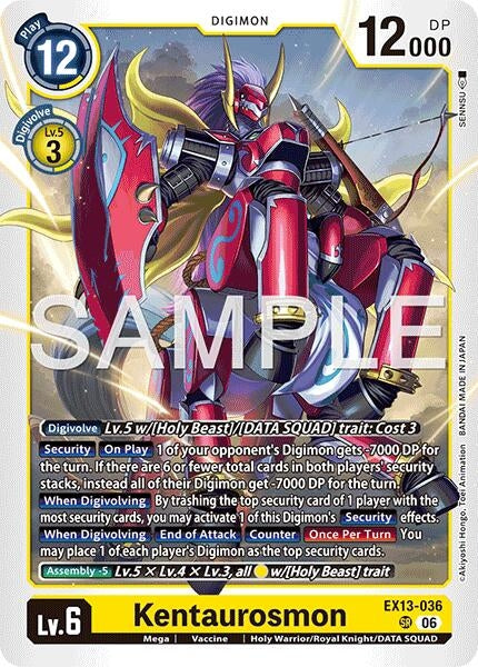 Image for Kentaurosmon [EX13-036 SR] (EX-13) - Digimon Card Game