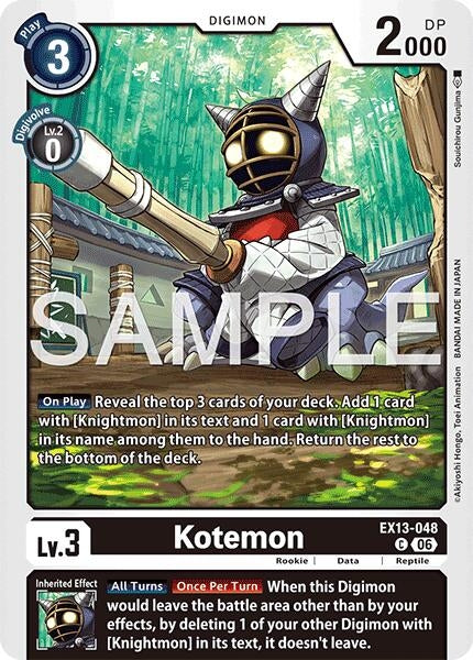Image for Kotemon [EX13-048 C] (EX-13) - Digimon Card Game