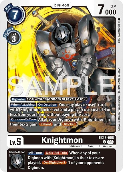 Image for Knightmon [EX13-058 R] (EX-13) - Digimon Card Game