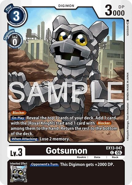 Image for Gotsumon [EX13-047 C] (EX-13) - Digimon Card Game