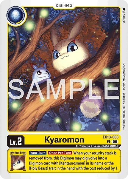 Image for Kyaromon [EX13-003 U] (EX-13) - Digimon Card Game