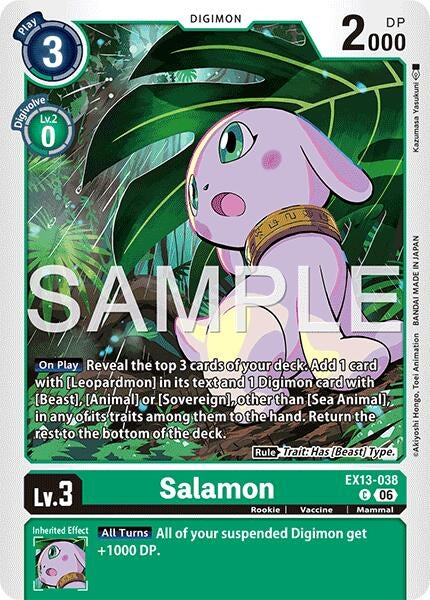 Image for Salamon [EX13-038 C] (EX-13) - Digimon Card Game
