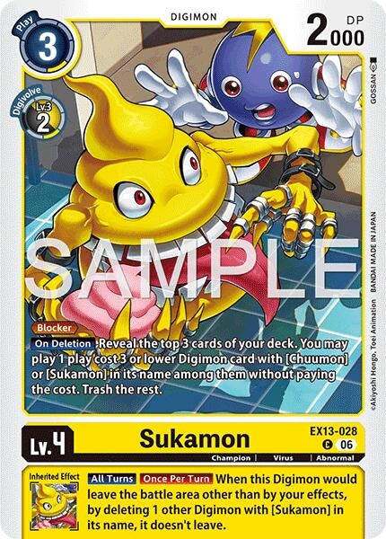 Image for Sukamon [EX13-028 C] (EX-13) - Digimon Card Game