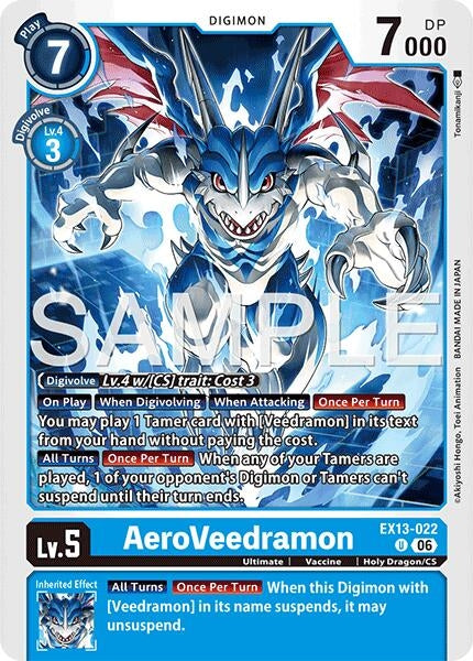 Image for AeroVeedramon [EX13-022 U] (EX-13) - Digimon Card Game