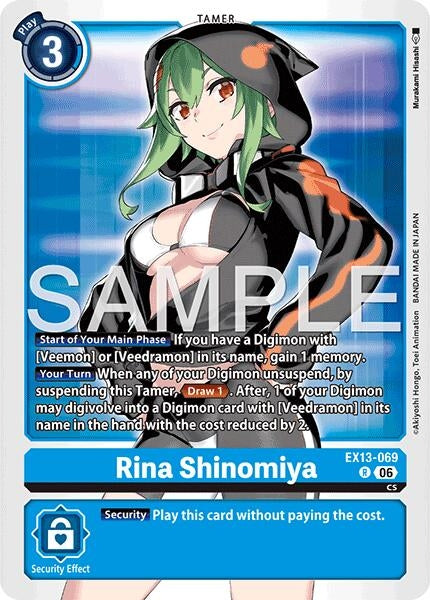 Image for Rina Shinomiya [EX13-069 R] (EX-13) - Digimon Card Game
