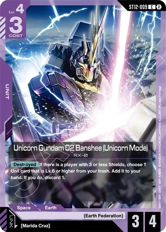 Image for Unicorn Gundam 02 Banshee (Unicorn Mode) [ST12-009] (ST12) - Gundam Card Game
