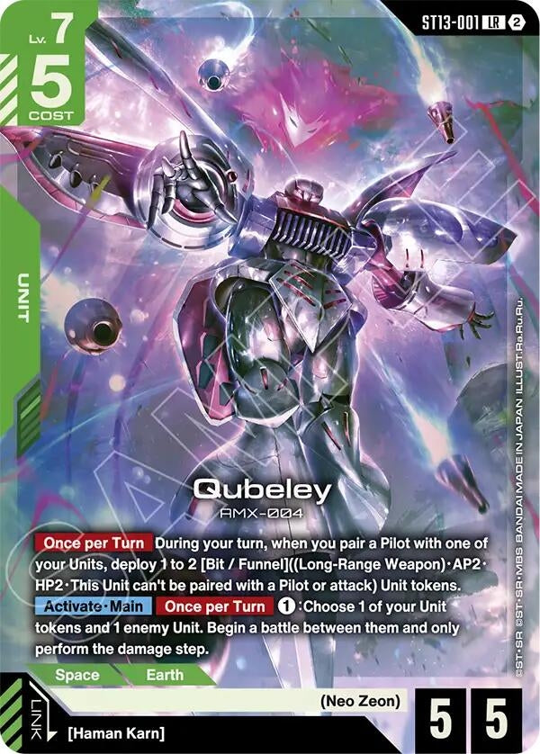 Image for Qubeley [ST13-001] (ST13) - Gundam Card Game