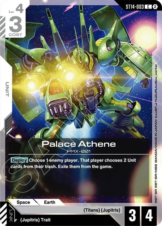 Image for Palace Athene [ST14-003] (ST14) - Gundam Card Game