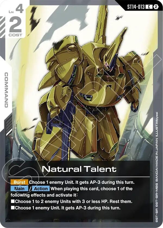 Image for Natural Talent [ST14-013] (ST14) - Gundam Card Game