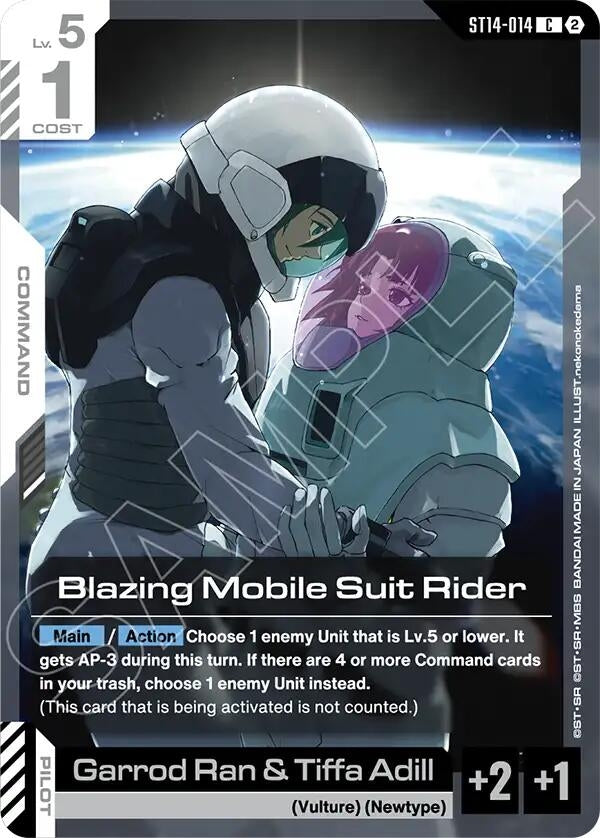 Image for Blazing Mobile Suit Rider [ST14-014] (ST14) - Gundam Card Game