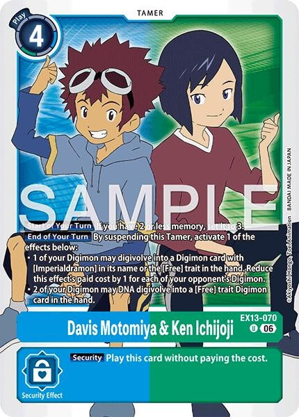 Image for Davis Motomiya & Ken Ichijoji [EX13-070 U] (EX-13) - Digimon Card Game