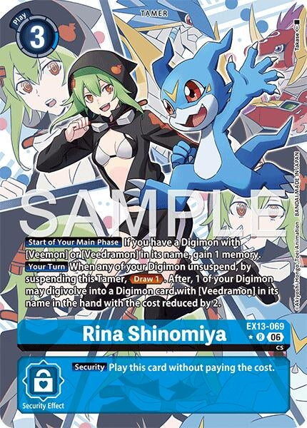 Image for Rina Shinomiya (Alternate Art) [EX13-069 R] (EX-13) - Digimon Card Game