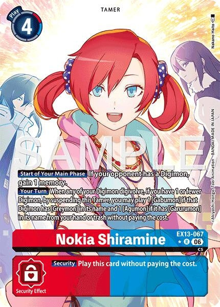 Image for Nokia Shiramine (Alternate Art) [EX13-067 R] (EX-13) - Digimon Card Game