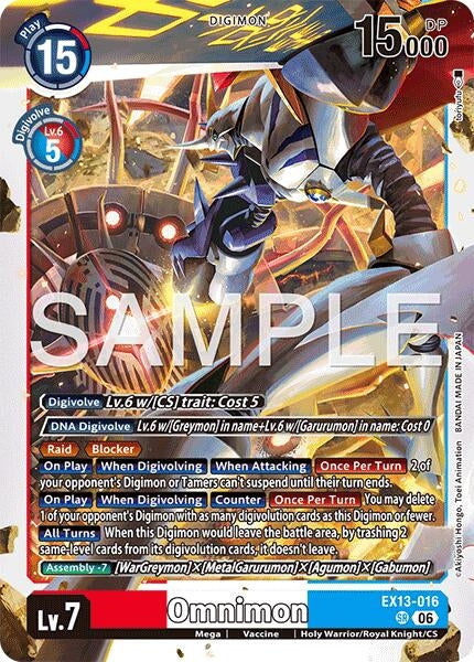 Image for Omnimon [EX13-016 SR] (EX-13) - Digimon Card Game