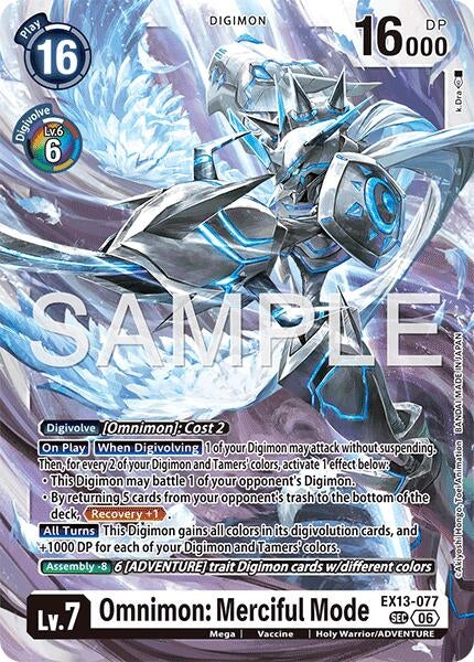 Image for Omnimon: Merciful Mode [EX13-077 SEC] (EX-13) - Digimon Card Game