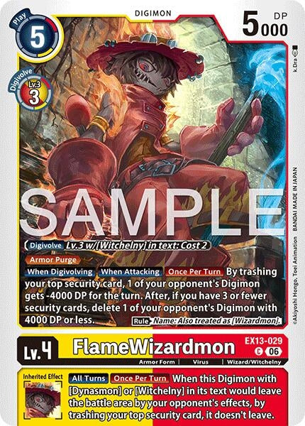 Image for FlameWizardmon [EX13-029 C] (EX-13) - Digimon Card Game