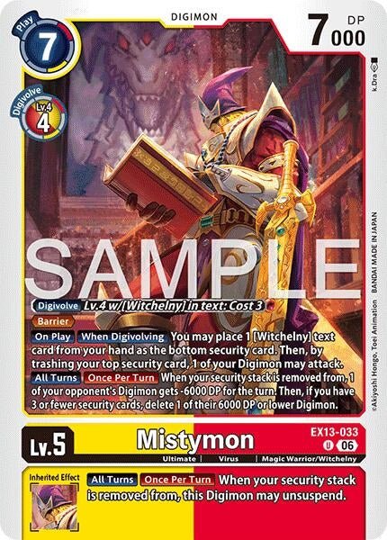 Image for Mistymon [EX13-033 U] (EX-13) - Digimon Card Game