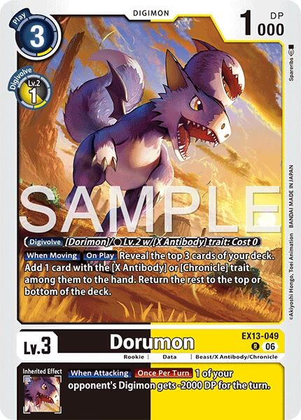 Image for Dorumon [EX13-049 R] (EX-13) - Digimon Card Game