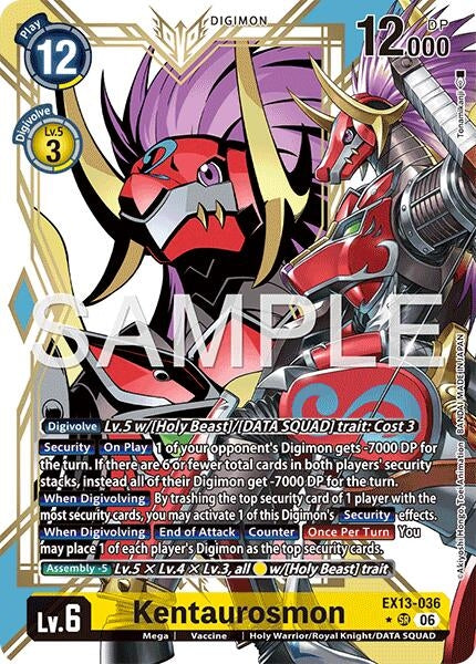 Image for Kentaurosmon (Alternate Art) [EX13-036 SR] (EX-13) - Digimon Card Game