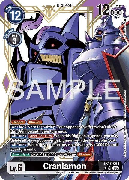 Image for Craniamon (Alternate Art) [EX13-062 SR] (EX-13) - Digimon Card Game