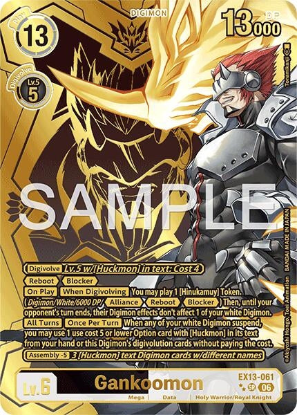 Image for Gankoomon (Rare Pull) [EX13-061 SR] (EX-13) - Digimon Card Game